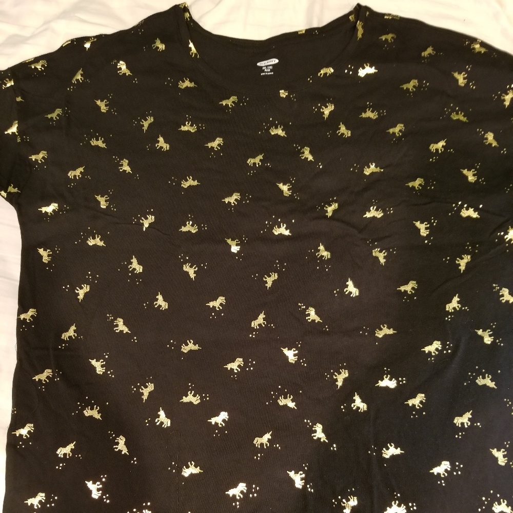 Long Sleeve Gold Unicorn Shirt